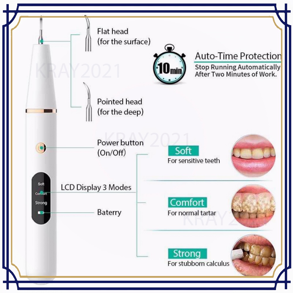 Pembersih Karang Plak Gigi Ultrasonic Dental Electric HT212