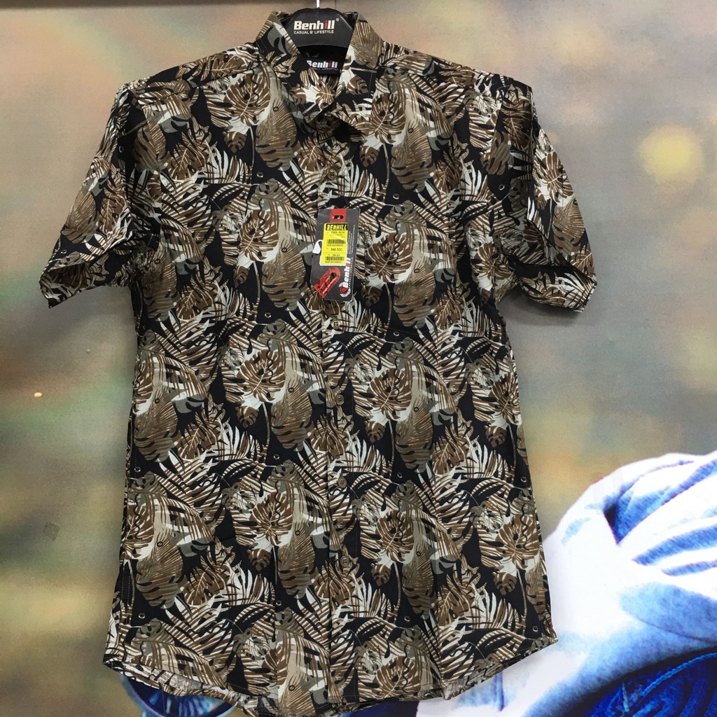 Benhill Kemeja Pria Katun Printing Lengan