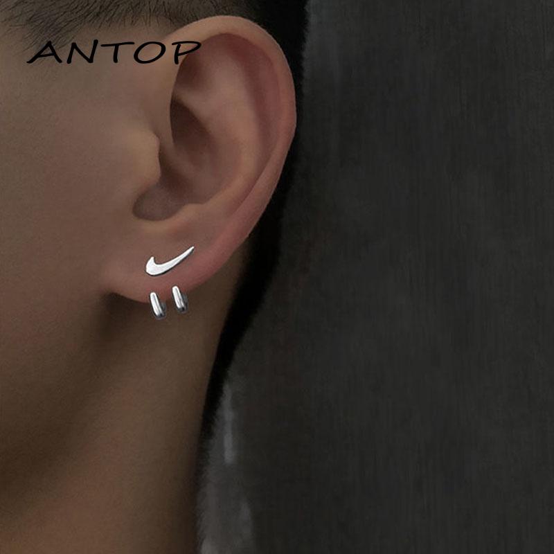 COD S925 Perak Anting Tindik/Tusuk/Piercing Ear Plug Telinga Korea Untuk Fashion Pria Dan Wanita ANTOP