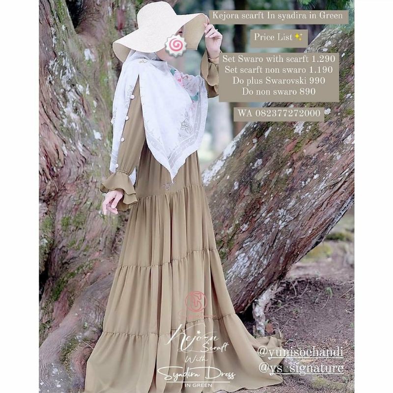 preloved dress YS signature brown