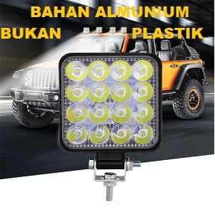 Lampu LED Sorot Tembak Worklight Mobil Motor 48 Watt 16 Titik MINI