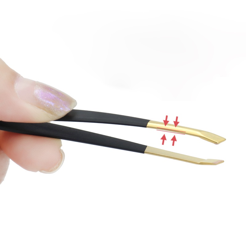 [1Piece Professional Stainless Steel Slanting mouth EyeBrow Tweezers Clip ] [Make up Tools]