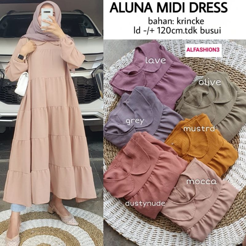 Midi dress size jumbo ||ALUNA MIDI DRESS