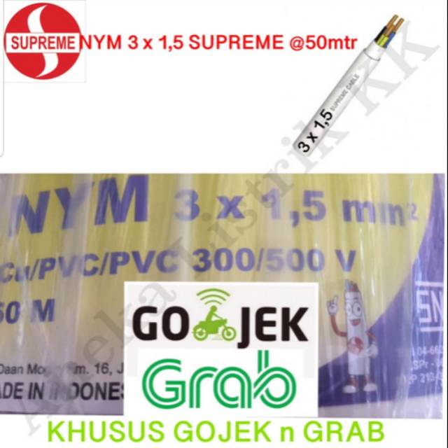Kabel SUPREME NYM 3x1,5 50m 3 x 1,5 50 m Cable 3x1.5 3 x 1.5 ROL FULL 50meter 50 M METER