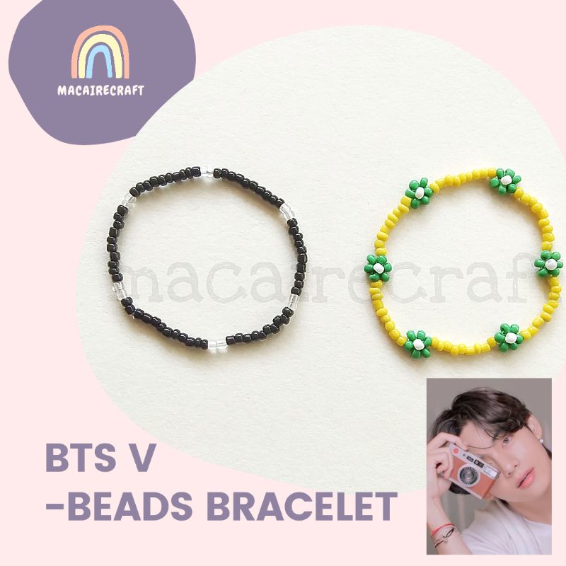 V BTS Beads Bracelet | Gelang Manik V BTS