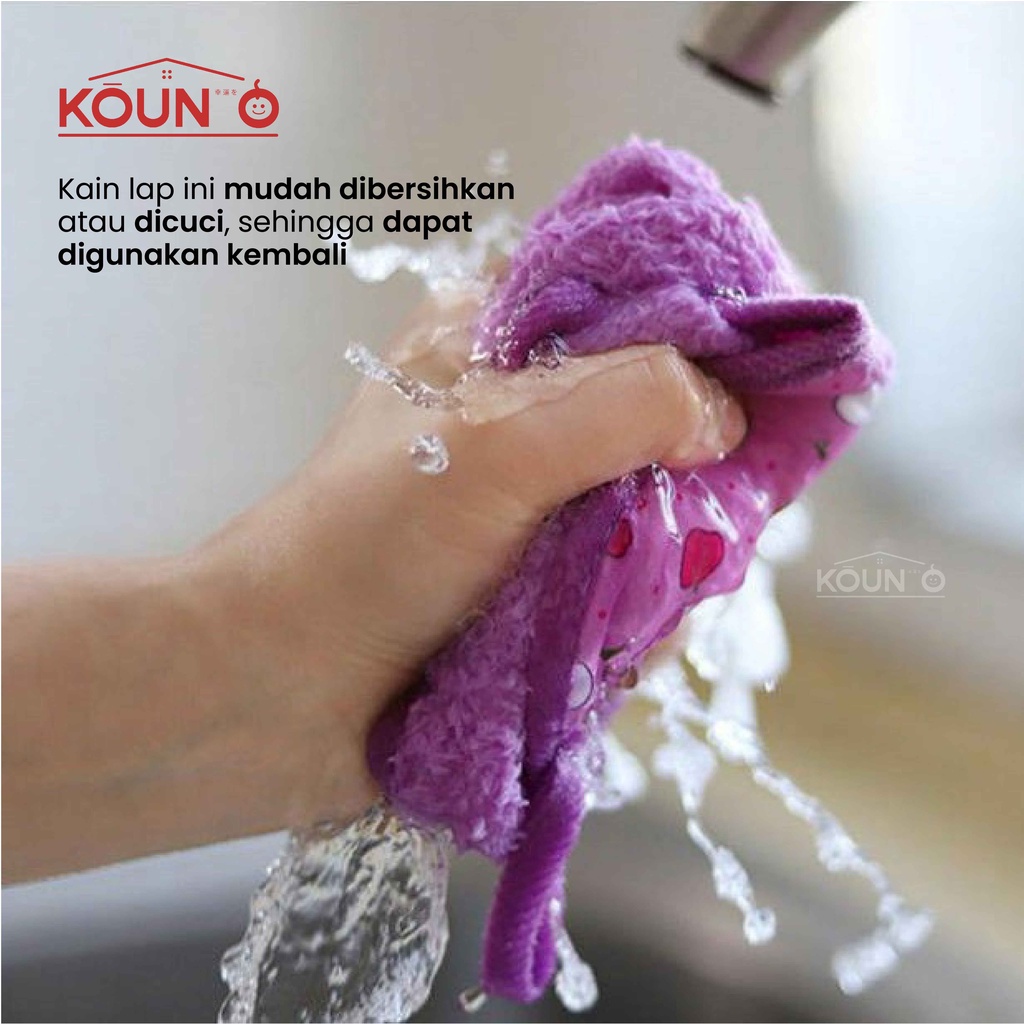 Lap Tangan Handuk Lembut Gantung Kain Lap Tangan Serbet Tangan Serbet Gantung Hand Towel Microfiber