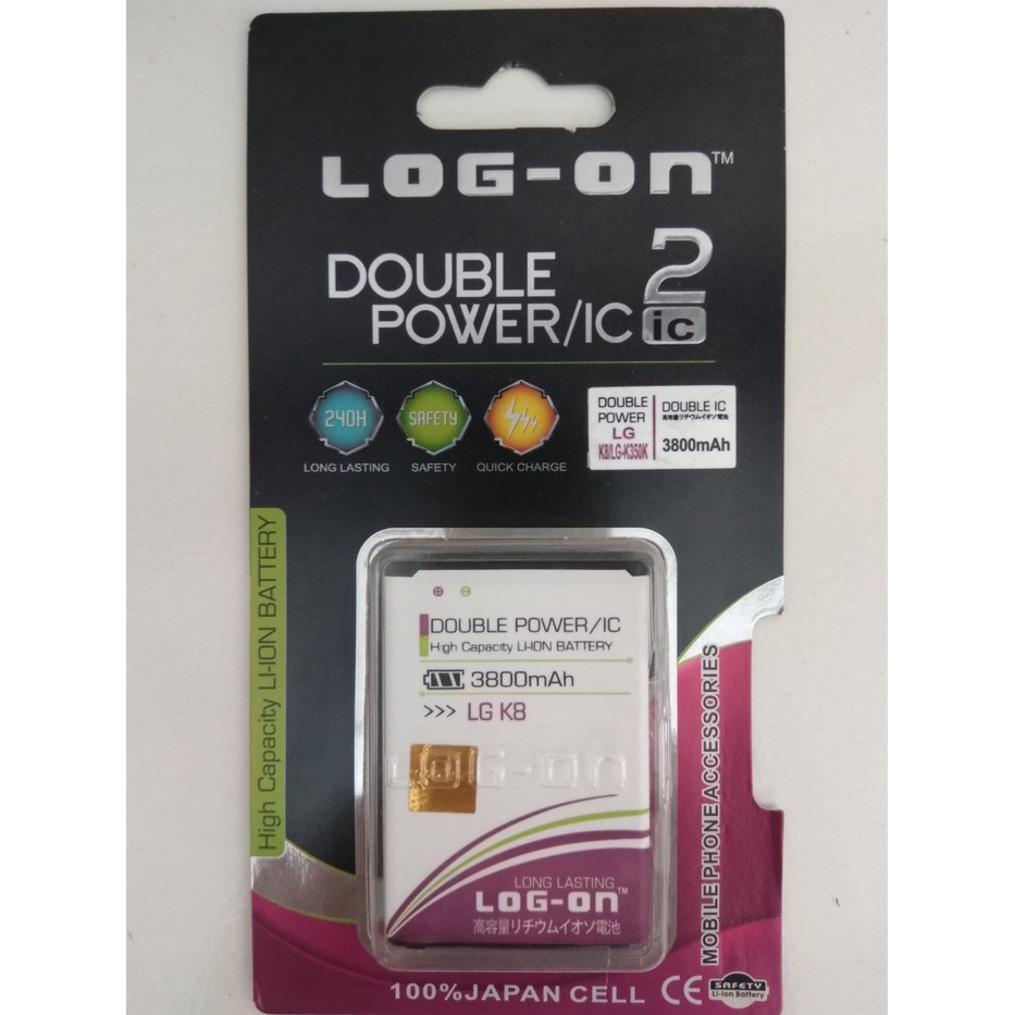 LG K8/K350K Baterai Log On Double Power/IC