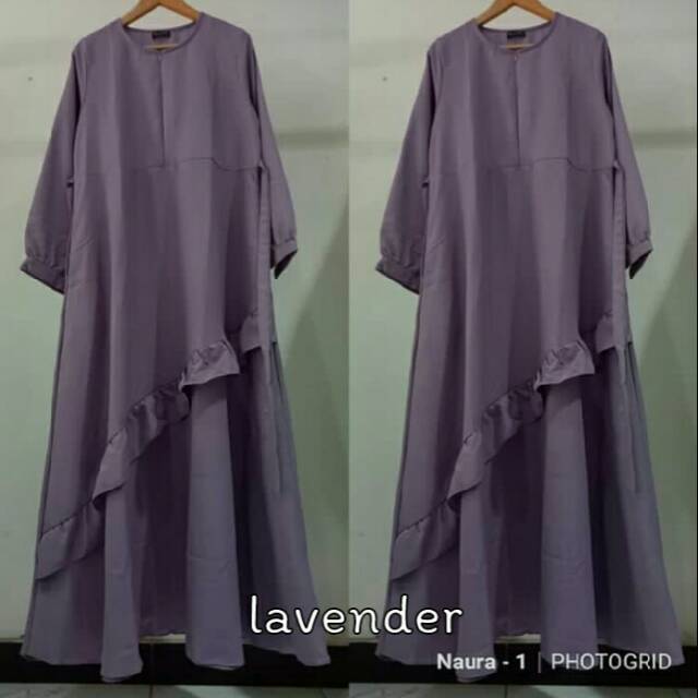 NAURA 1 dress gamis wollycrep by elkalabel