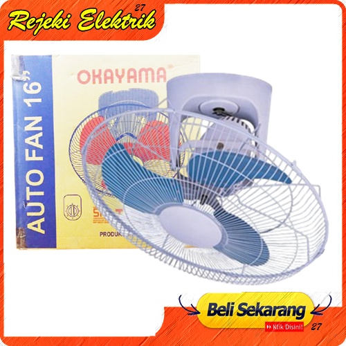 Kipas Angin Okayama 16 Inch Plafon / Orbit Fan / Auto Fan