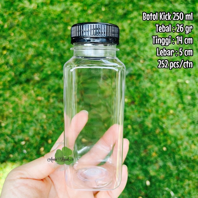 Botol Kale Square 250 ml kick 250 botol plastik 250 ml