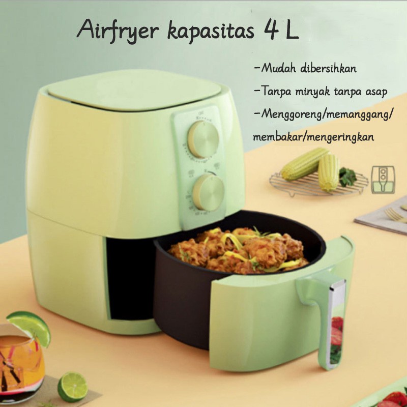 Air Fryer Mesin Peralatan Dapur Penggorengan Tanpa Minyak Anti Lengket Electrik