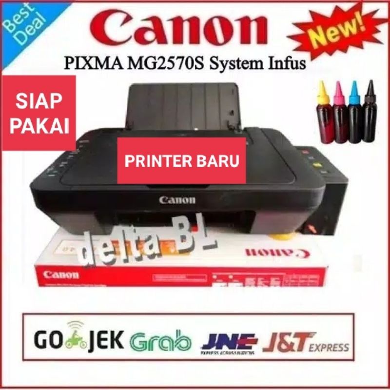 Printer canon infus exclusiv print scan foto copy  mg2570s full tinta cetak foto color