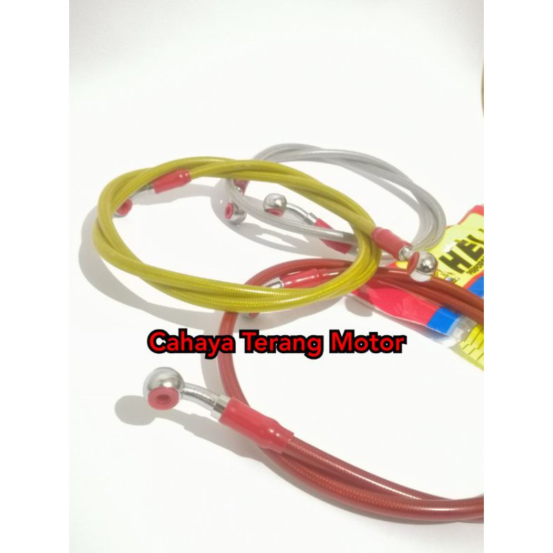 Selang Rem Depan &amp; Belakang Carbon Model TDR 60cm 100cm 130cm Universal