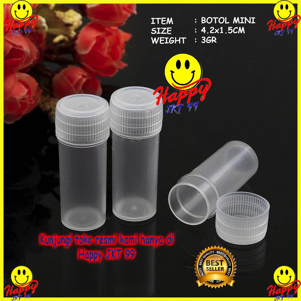 [ HAPPY JKT 99 ] BOTOL KECIL MINI PLASTIK SERBAGUNA