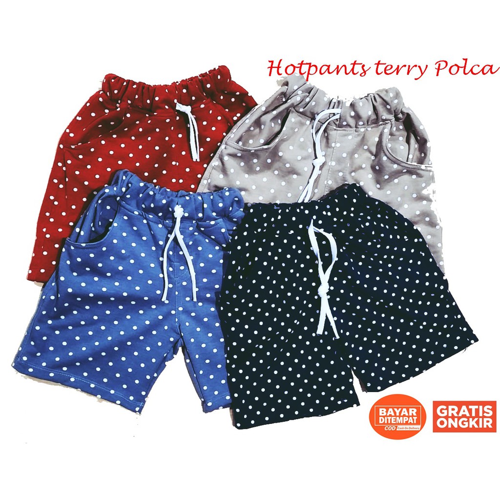 Celana Pendek Anak Polca Baby Terry Short HotPants Anak Murah Celana Pendek Anak