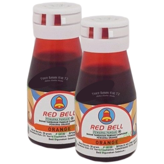 Red Bell Pewarna Pangan Orange 30gr RedBell Pewarna Makanan 30ml