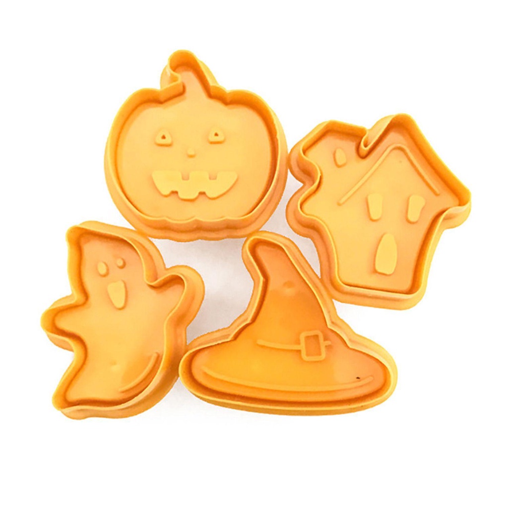 Suyo 8pcs Cetakan Kue / Biskuit 3D Seri Halloween