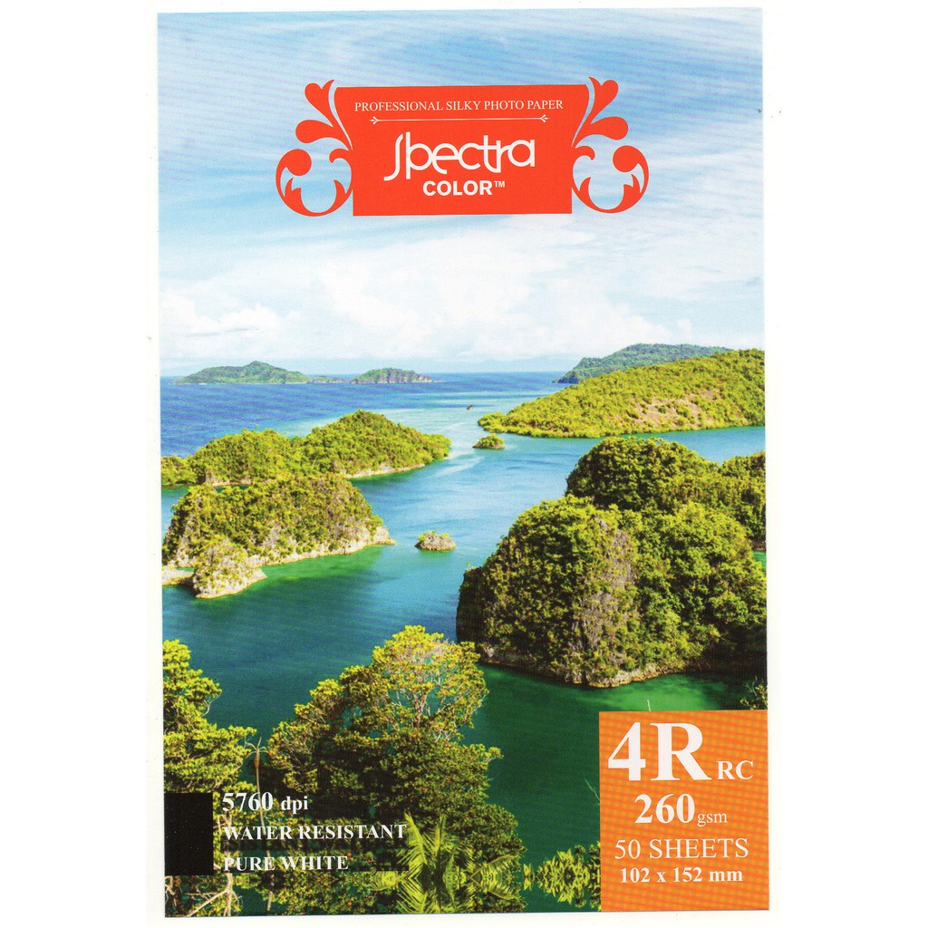 Paper Photo / Kertas Foto Spectra Silky 4R / Jumbo / 4 x 6 inch