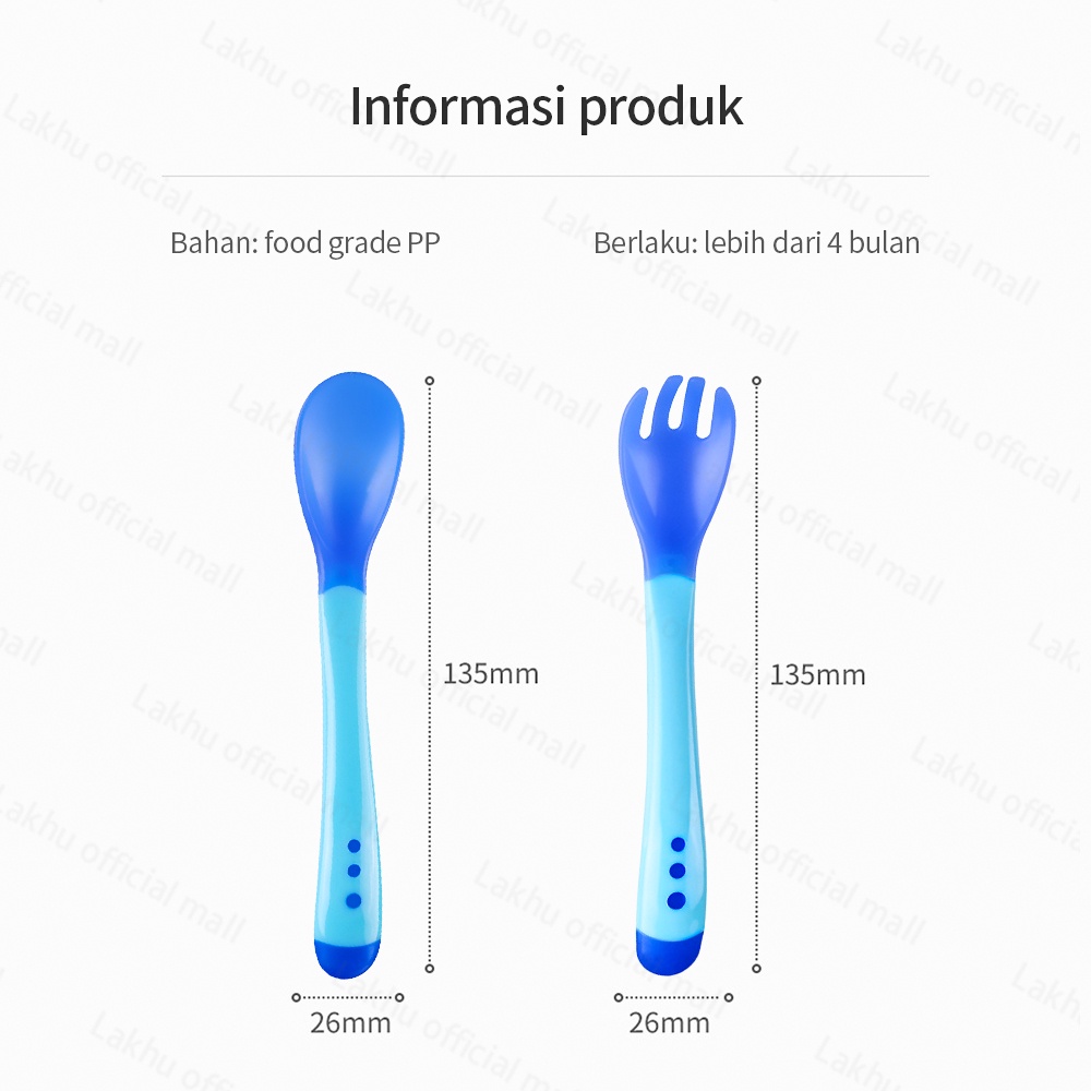 Lakhu sendok bayi sensor panas/sendok makan bayi silicone bpa free