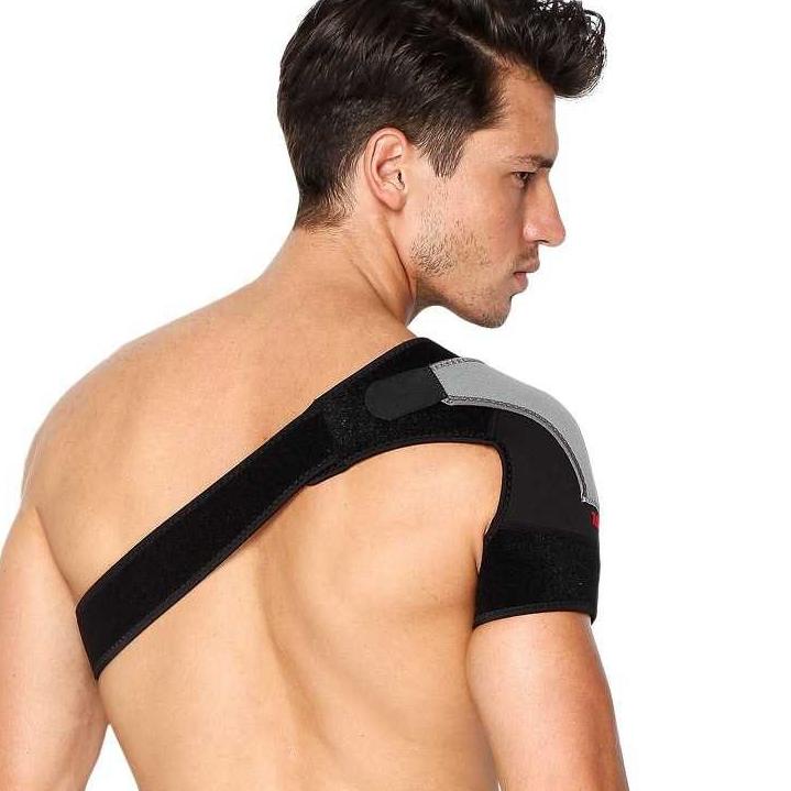 Terbaik.. Deker Penyangga Bahu Cedera Olahraga Shoulder Support Deker Pelindung Bahu Voli Futsal Bad