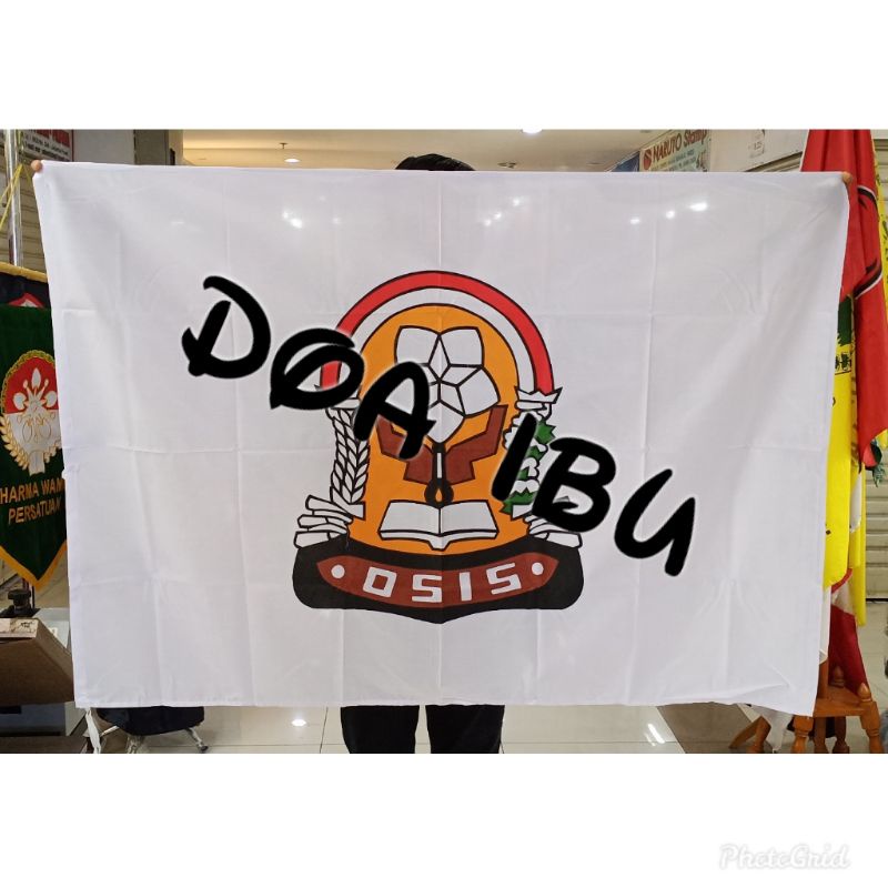 

best seller bendera logo bendera OSIS SMA ukuran 90cm x 135cm ready stock