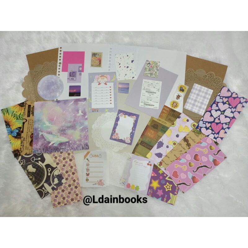 

Journal Kit Purple/Jurnal Kit Ungu Papers and Stikers Aesthetic Cute 35+++