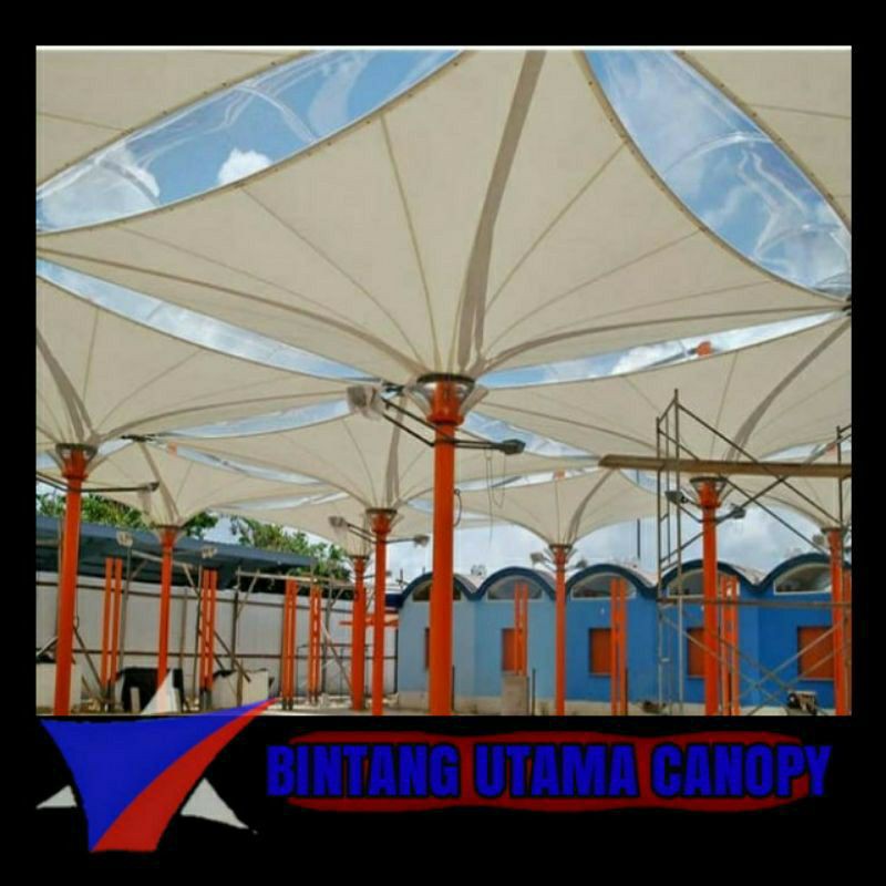 kanopi atap rumah canopy membrane minimalis Jakarta Selatan - canopy membrane