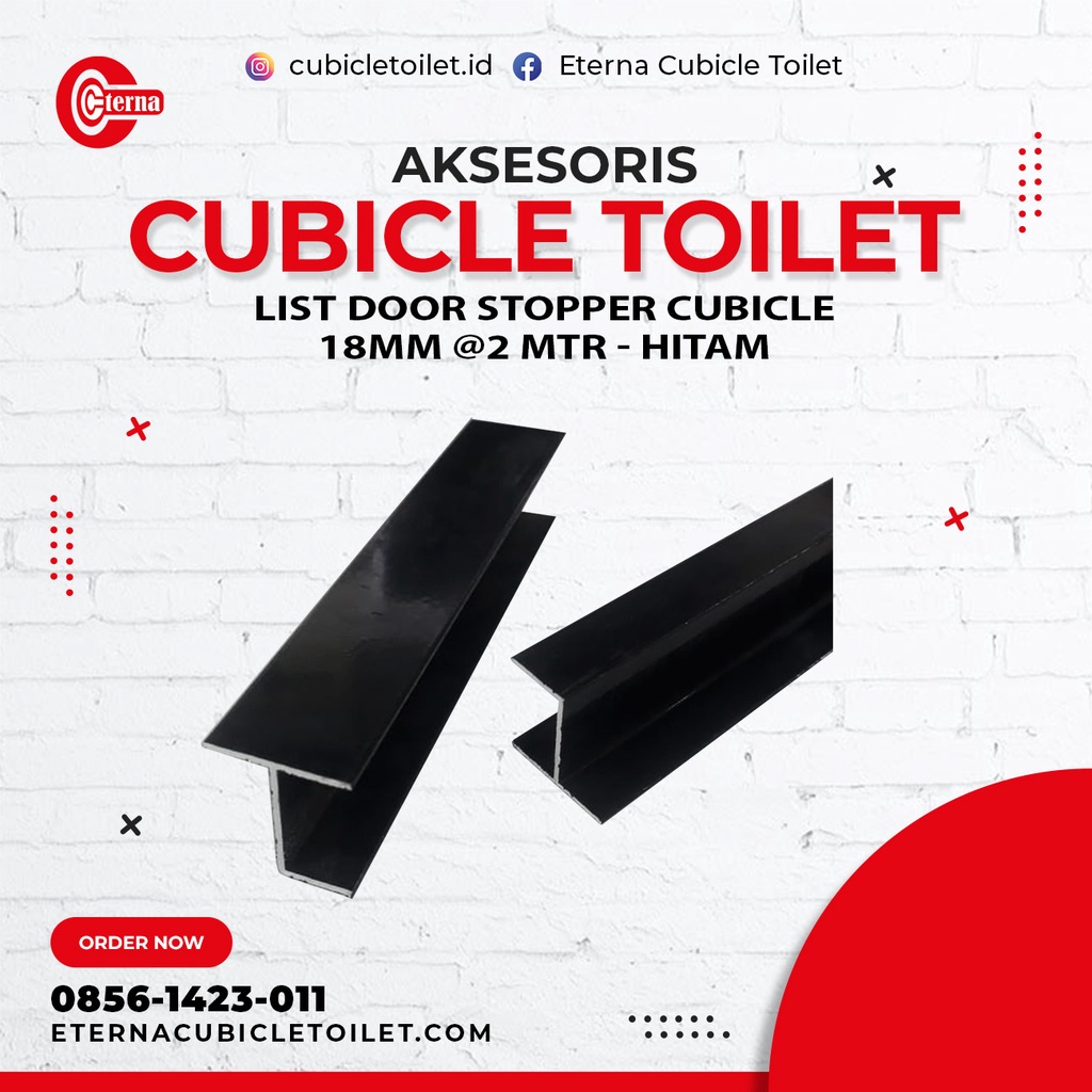Jual Lis Door Stopper Pintu 18MM Cubicle (2 Meter-Hitam) | Shopee Indonesia