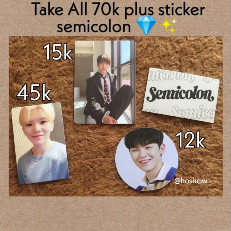 PC MINI CARD CIRCLE SEMICOLON | woozi, dk SEVENTEEN