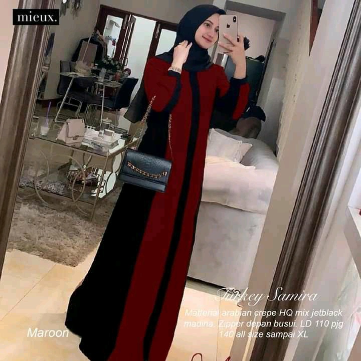 Abaya arab terbaru-gamis hitam remaja kekinian - dress remaja -dress muslimah terbaru-gamis syari kekinian-abaya garis1 silver