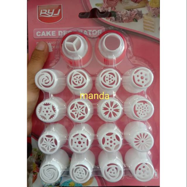 Spuit rusia plastik spuit cake decorator