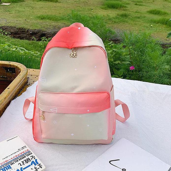 ★ Tas Anti Air Ombre Pastel Cerah TAS RANSEL PUNGGUNG ANAK MUAT LAPTOP Bagpack READY hujan musim ✷