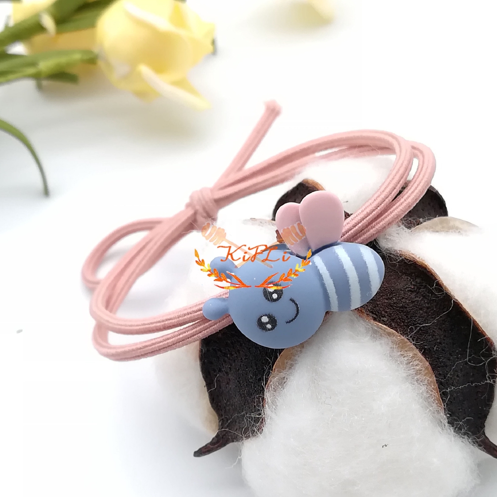 INS Versi Korea Ikat Rambut,Dari Tali Kepala Lebah Kartun Lucu Tinggi Elastis,Segar Dan Sederhana Karet Gelang,Cincin Rambut Diikat