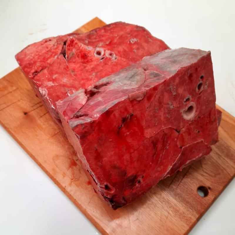

daging sapi (paru mentah)
