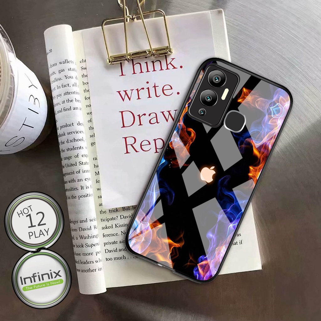 Softcase Glass Kaca Infinix Hot 12 play  - Casing Hp Infinix Hot 12 play - Case Hp Infinix Hot 12 pl