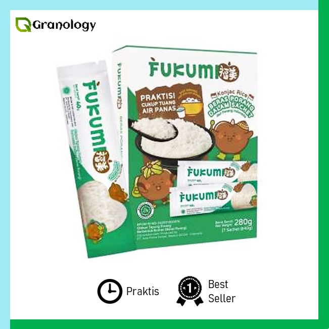 FUKUMI Beras Shirataki Porang Diet Rendah Kalori 280 gram