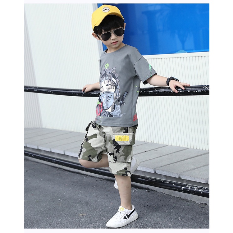 Baju Anak Laki Laki Setelan Remaja Fashion Boyset  Army JITSU Teenager Korean Style Import-5