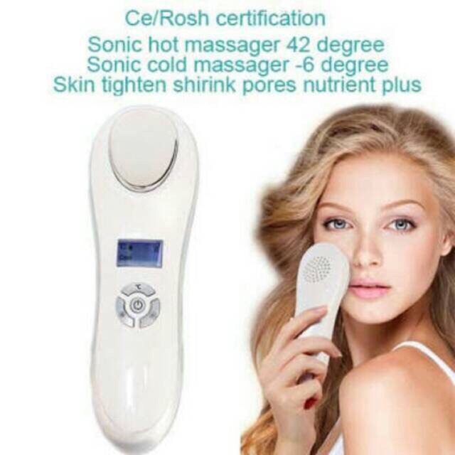 Alat setrika wajah hot and cold -strika wajah anti aging - ultrasonic Best seller