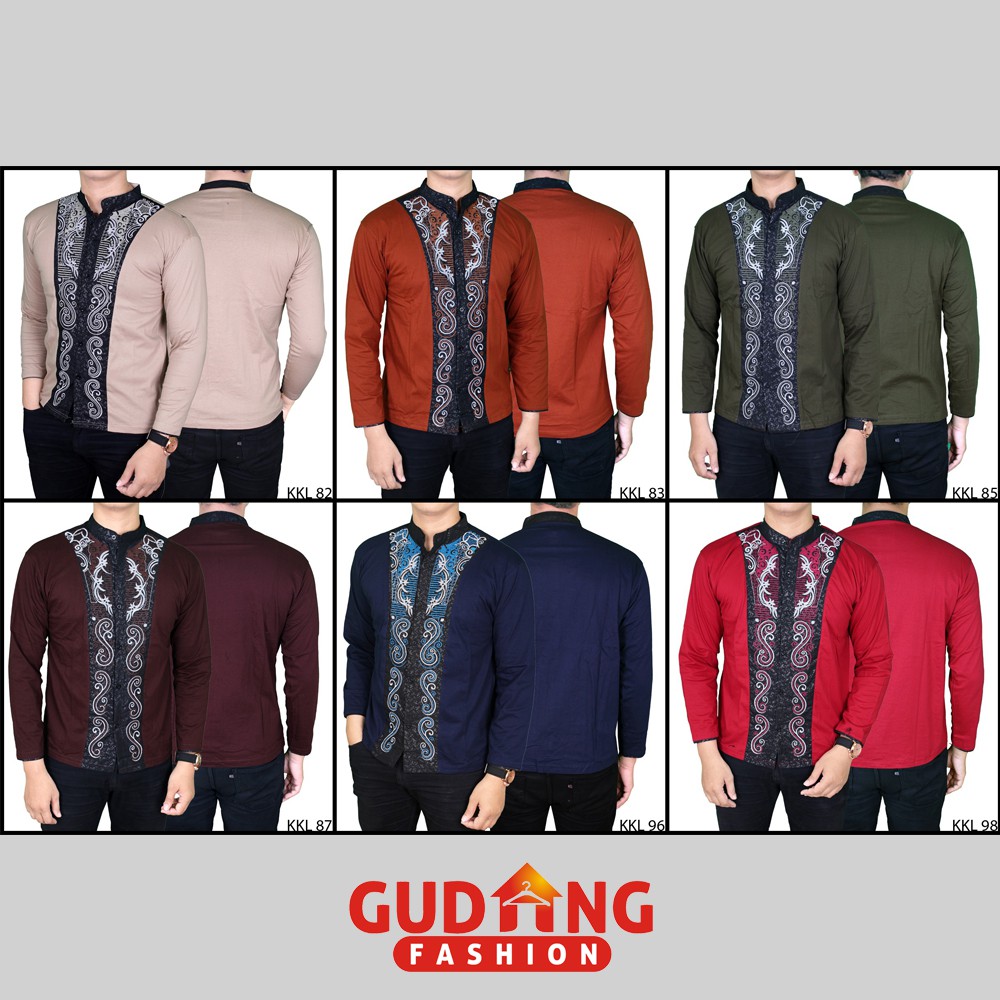 Baju Koko Lengan Panjang Modern Katun - Banyak Pilihan Warna KKL (COMB)