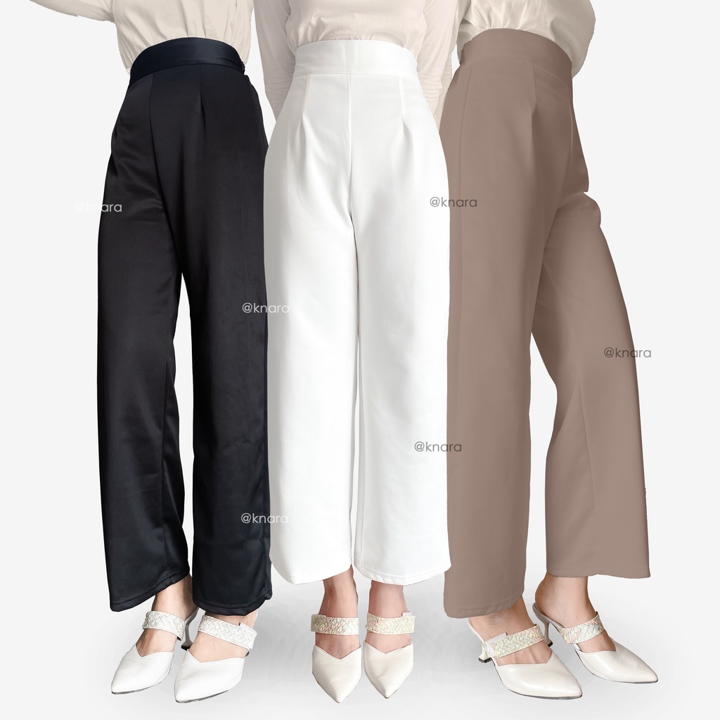 PROMO / BAHAN PREMIUM / Felicia High Waist Long Kulot Warna-Warni By Knara