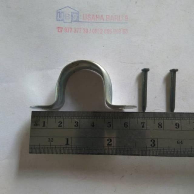 Klem Pipa Besi 3/4inch + Paku Beton.