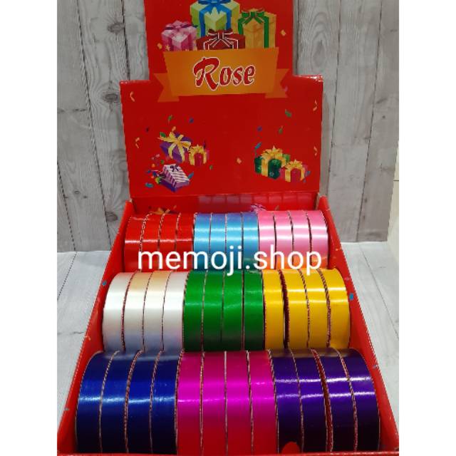 

Pita Jepang 3/4" ROSE Polos / Liris Emas (36pc)