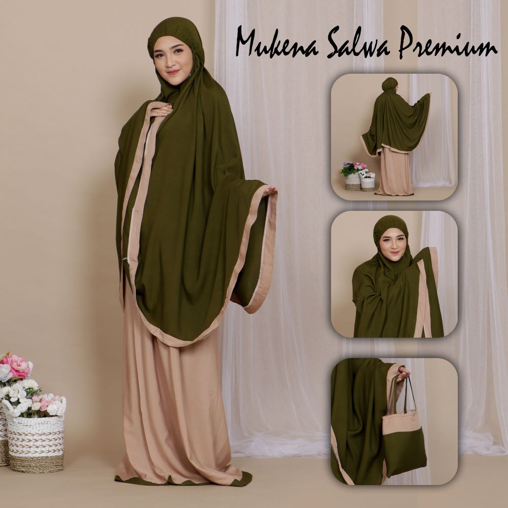 Mukena Bali Salwa Polos Light Bahan Rayon Janger Premium By Zahwa