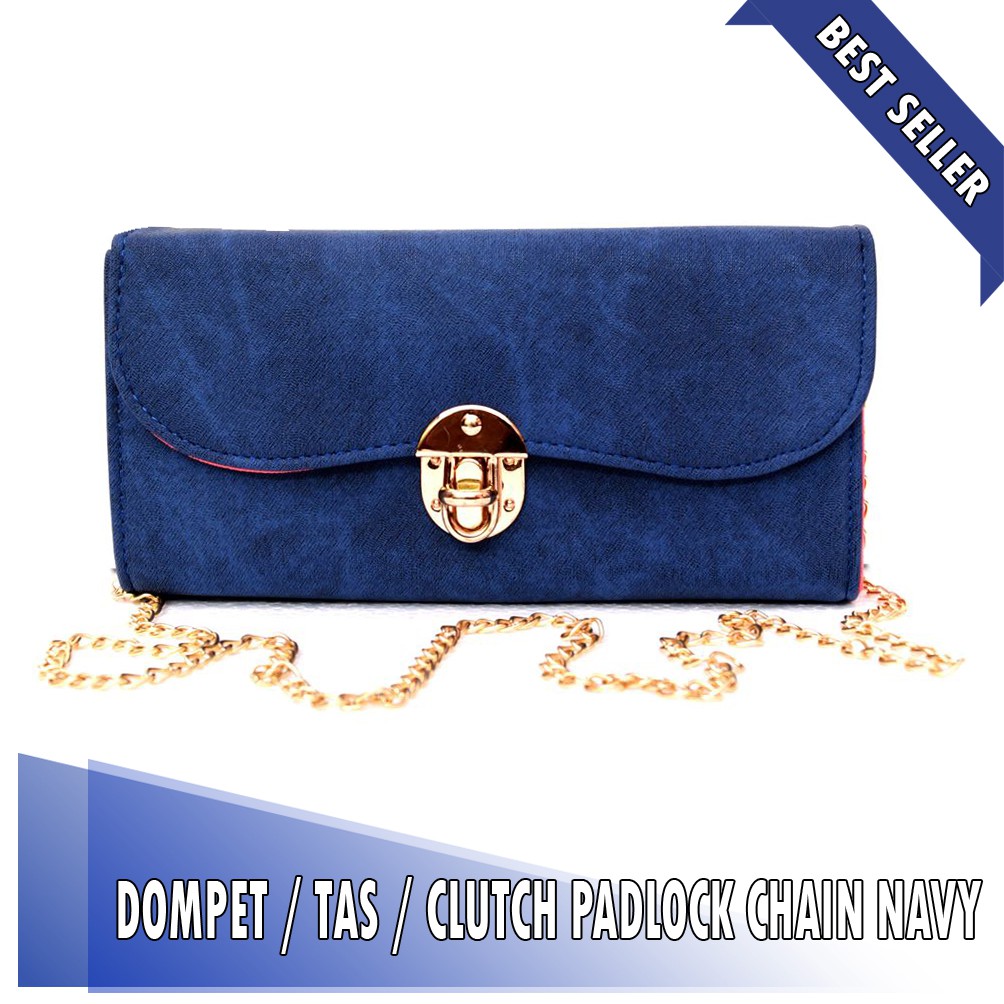 Grosir tas selempang wanita padlook CHN biru dongker