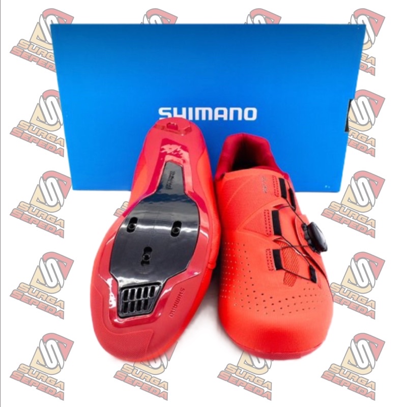 SEPATU SHIMANO RC300 RED WIDE SHOES ROADBIKE RC3 SHIMANO RC 3
