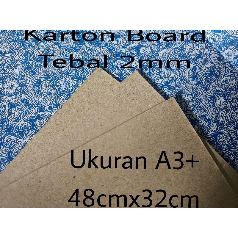 

Kertas Karton Board Tebal 2mm Ukuran A3+ 48cmx32cm