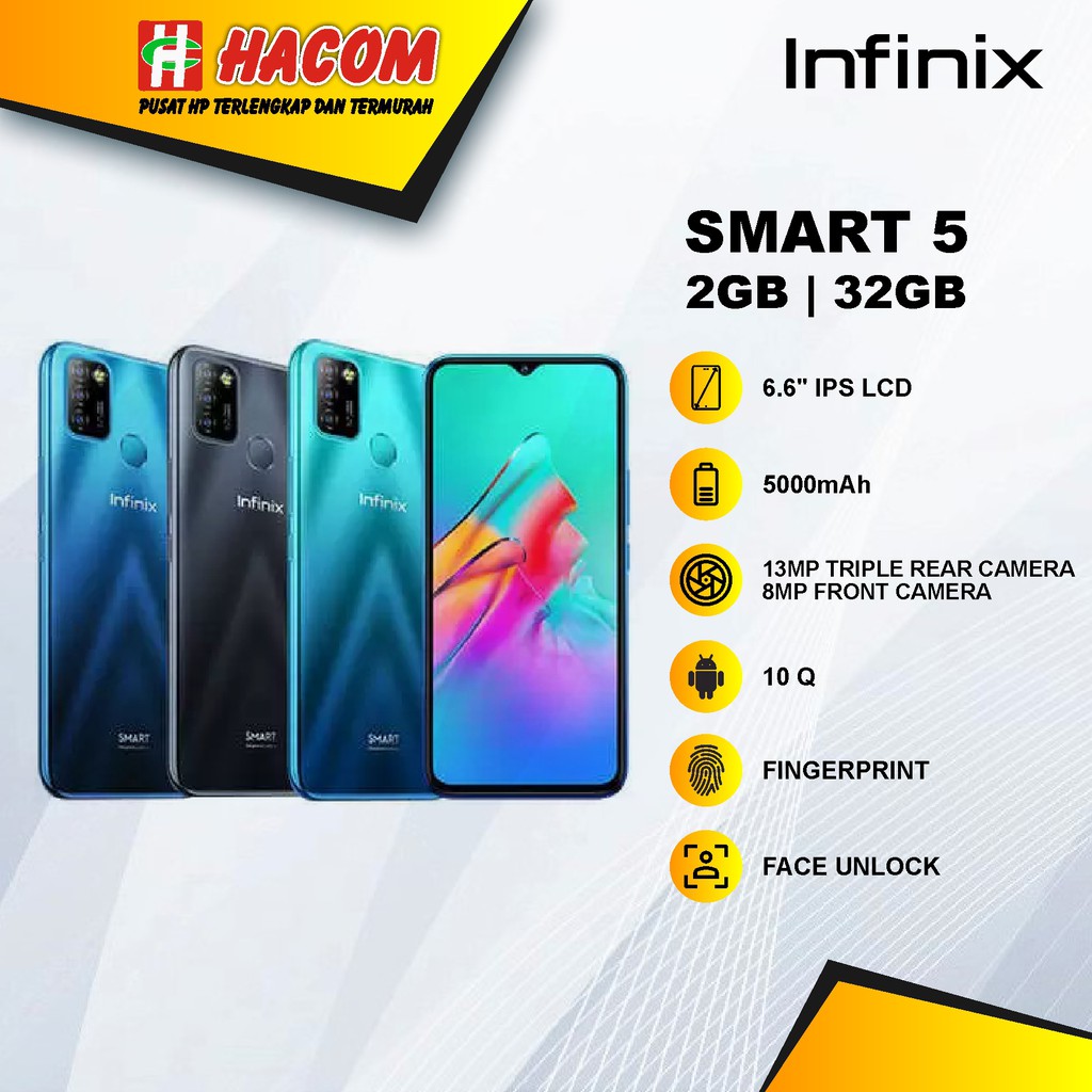 HP INFINIX SMART 5 ram 2/32 gb ram 3/64 gb original baru