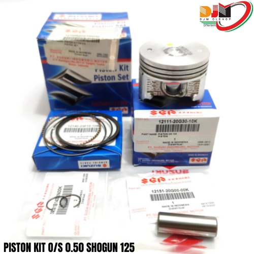 Piston Kit Suzuki Seher Set Shogun 125 Old Arashi 125 Original SGP 12100-20G30-0F0 050 100