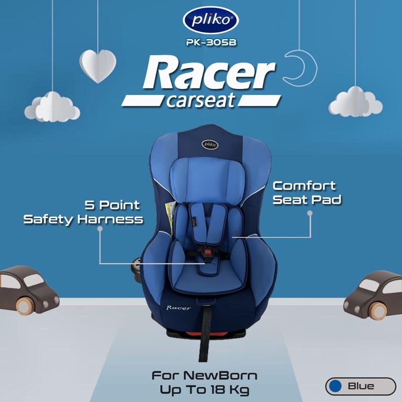 Makassar - Carseat Bayi Pliko Racer PK 305B Bayi / Car Seat Pliko / Kursi Dudukan Mobil Bayi