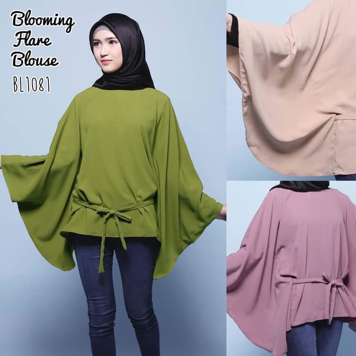 BEST SELLER BAJU MURAH 8260GE Blouse Wanita Big Size 2L 3L 4L 5L Warna Merah Maroon 8260GE i.8852504